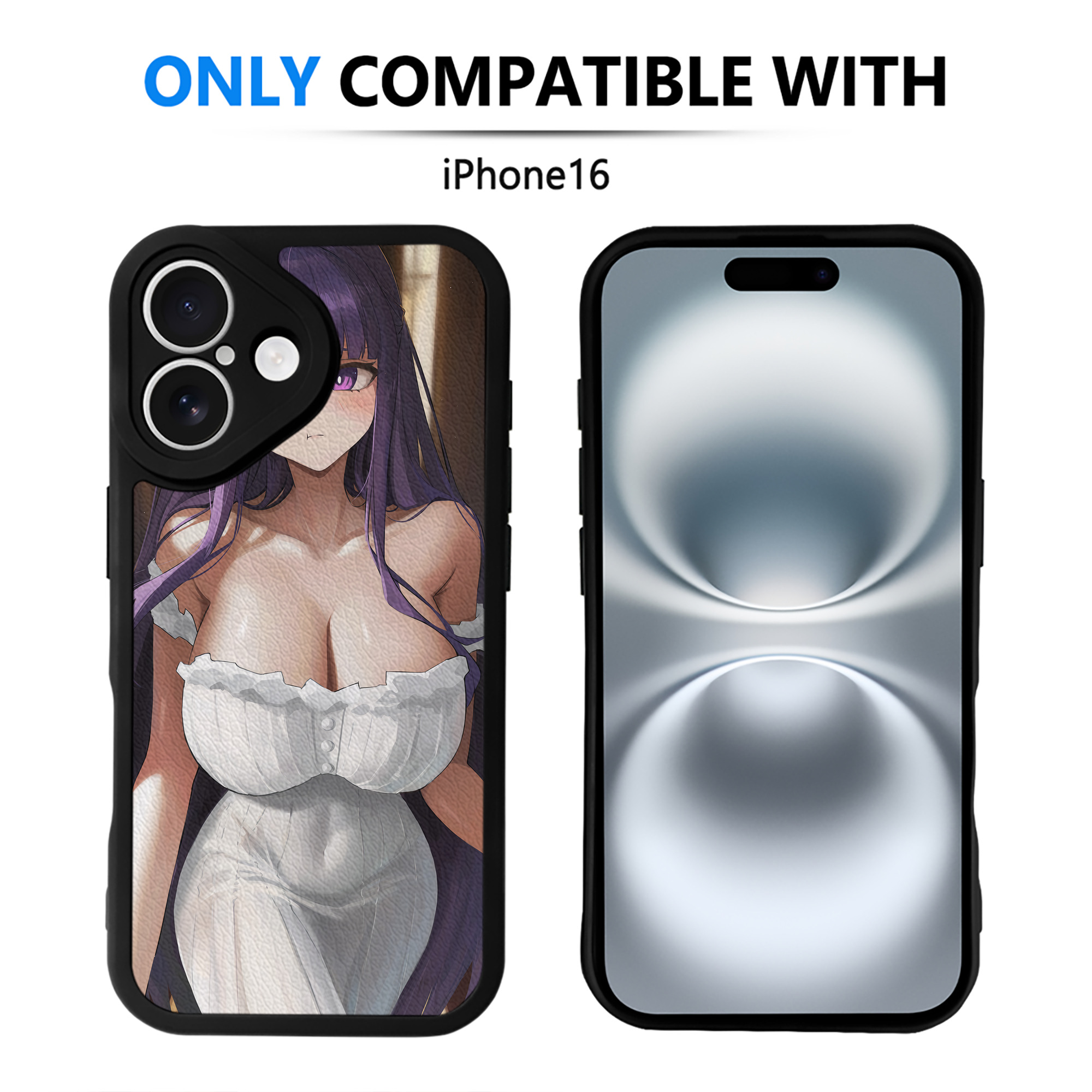 （画像用） 葬送のフリーレン Frieren 【iPhone 16シリーズ対応】シリコンスマホケース（レザー調） 材質：シリコン